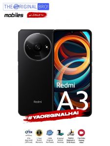Redmi A3 - 4GB RAM - 128GB Storage - PTA Approved - 12 Months Warranty - Black - The Original Bro Mobiles - TOB28